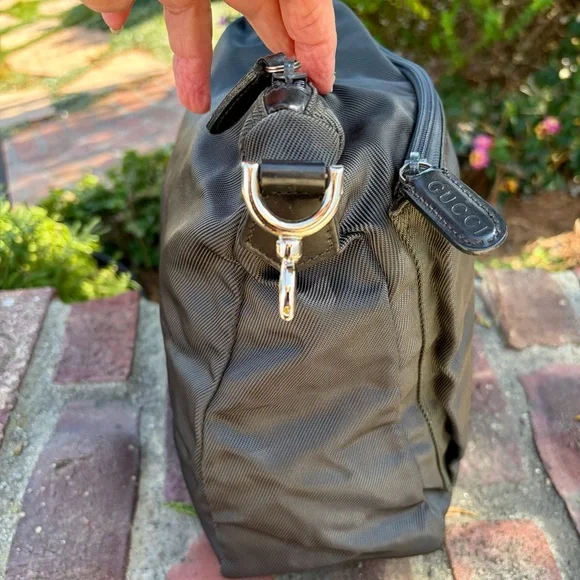 Gucci Nylon Bag Authentic Broken Bamboo Handle - Picture 6 of 13